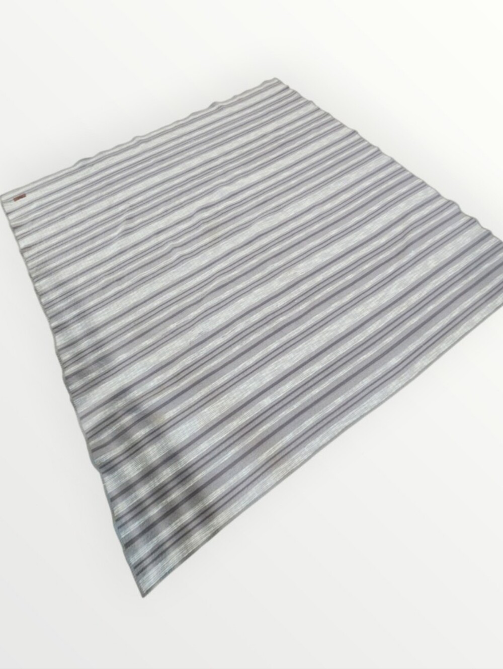 Frye Paloma Quilt Gray and White Striped Quilted Bedding Queen 90x87